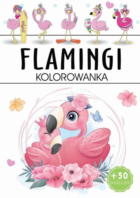 Flamingi. Kolorowanka