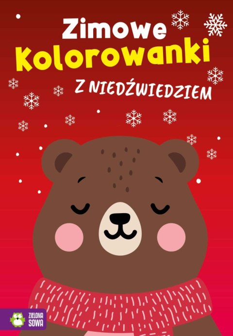 Zimowe kolorowanki z niedźwiedziem. Zimowe kolorowanki