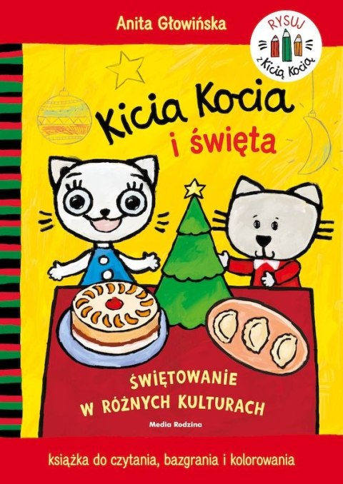 Kicia Kocia i święta. Kolorowanka