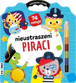 Nieustraszeni piraci. Kolorowanka z kredką