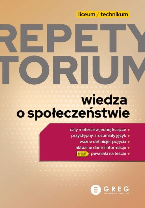 Wiedza o społeczeństwie. Repetytorium liceum/technikum