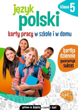 Język polski. Karty pracy w szkole i w domu. Klasa 5