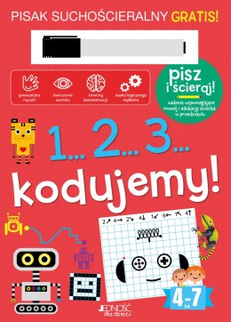 1...2...3... kodujemy! Książka z pisakiem suchościeralnym