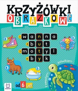 Krzyżówki obrazkowe z wesołym żółwikiem 6+