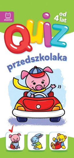 Quiz przedszkolaka ze świnką. 4+. Quiz malucha