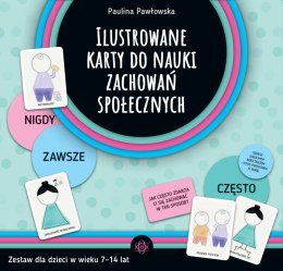 Ilustrowane karty do nauki zachowań społecznych Zestaw dla dzieci w wieku 7-14 lat