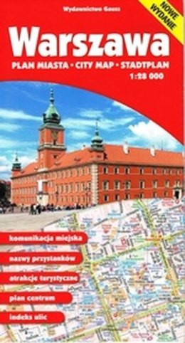 Warszawa. Plan miasta 1:28 000 wyd. 2024/2025