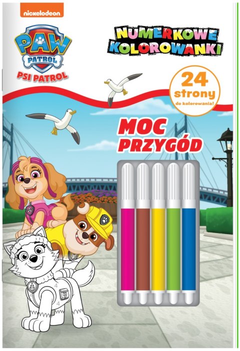 Moc przygód. Psi Patrol. Numerkowe kolorowanki