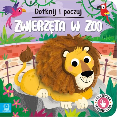 Zwierzęta w zoo. Dotknij i poczuj. Książeczka sensoryczna