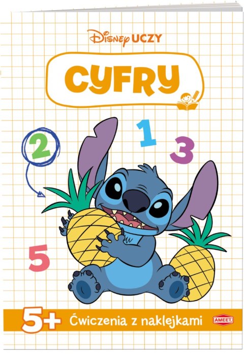 Disney uczy Stitch Ćwiczenia z naklejkami cyfry UDN-9306