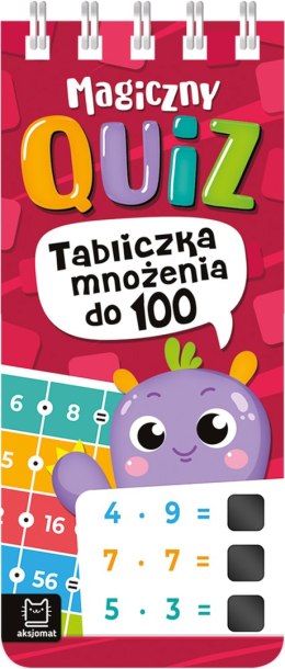 Magiczny quiz. Tabliczka mnożenia do 100. Na spirali