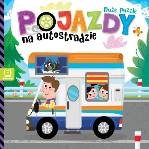 Pojazdy na autostradzie. Duże puzzle