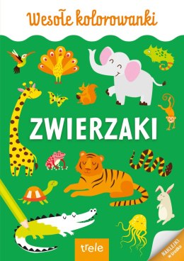 Zwierzaki. Kolorowanka A4. Wesołe kolorowanki