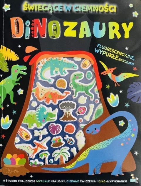 Dinozaury. Wypukłe naklejki świecące w ciemności