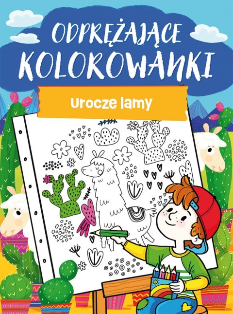 Urocze lamy. Odprężające kolorowanki