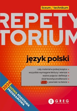 Język polski. Repetytorium. Liceum/technikum wyd. 2024