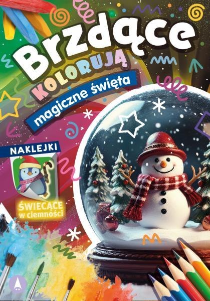 Magiczne święta. Brzdące kolorują + naklejki świecące w ciemności