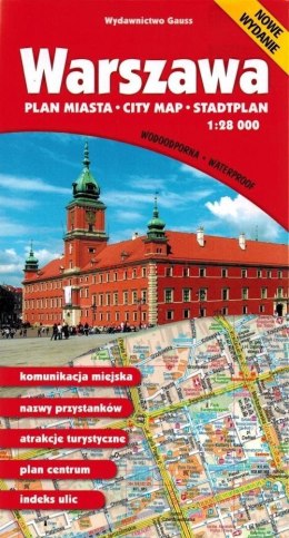 Warszawa. Plan miasta 1:28 000 wyd. 2023/2024