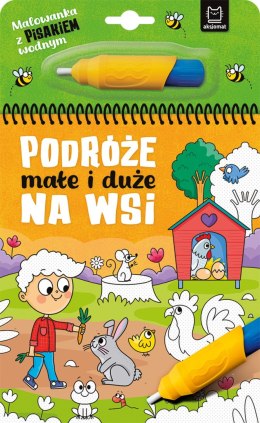 Na wsi. Malowanka z pisakiem wodnym