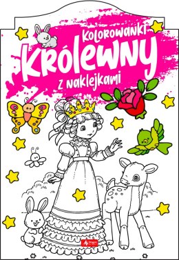 Królewny. Kolorowanka z naklejkami