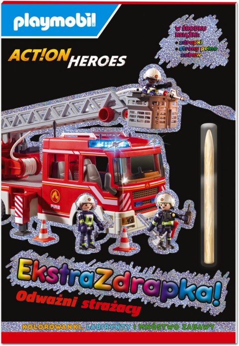 Odważni strażacy. Playmobil Action Heroes. Ekstrazdrapka