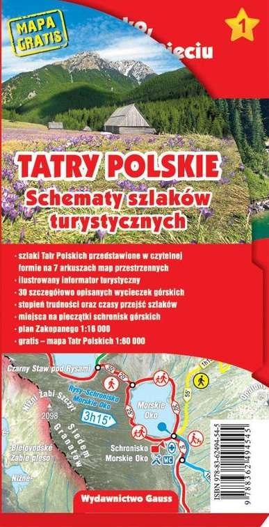 Tatry polskie. Schematy szlaków turystycznych