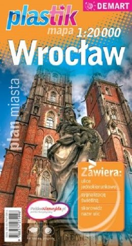 Wrocław plan miasta 1:20 000 mapa foliowana