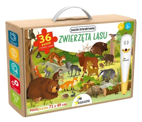 Pakiet Zwierzęta lasu / Puzzle interaktywne. Kakadu Pakiet Zwierzęta lasu / Puzzle interaktywne. Kakadu