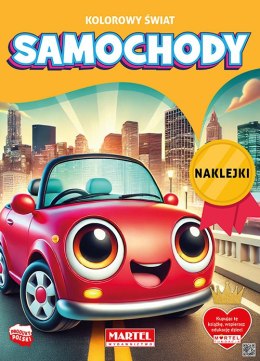 Samochody. Kolorowy świat. Kolorowanka z naklejkami
