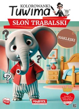 Słoń Trąbalski z naklejkami. Kolorowanki Tuwima