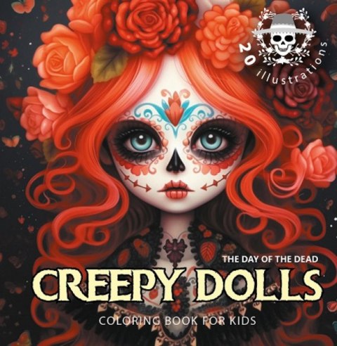 Kolorowanka usztywniana Creepy Dolls Upiorne laleczki czerwona Kolorowanka usztywniana Creepy Dolls Upiorne laleczki czerwona