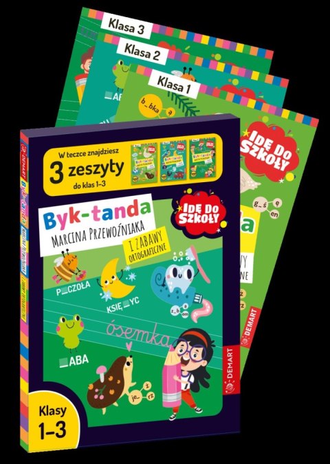 Pakiet Idę do szkoły. Byk-tanda Marcina Przewoźnika i Zabawy Ortograficzne. Klasy 1-3 Pakiet Idę do szkoły. Byk-tanda Marcina Przewoźnika i Zabawy Ortograficzne. Klasy 1-3