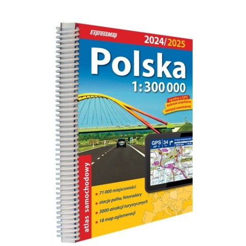 Polska Atlas Samochodowy 1:300 000 2024/2025 Polska Atlas Samochodowy 1:300 000 2024/2025