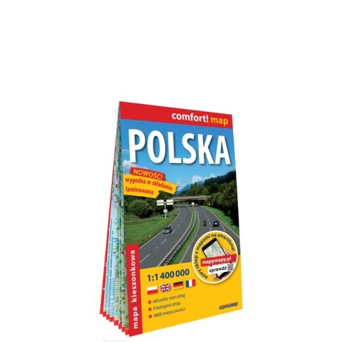 Polska mapa samochodowa 1:1 400 000 laminat midi 2022 Polska mapa samochodowa 1:1 400 000 laminat midi 2022