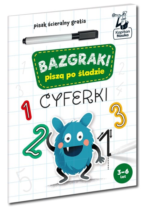 Cyferki. Bazgraki piszą po śladzie. Bazgraki
