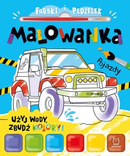 Pojazdy. Farbki i pędzelek