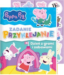 Dzień z grami i zabawami. Świnka Peppa. Zadanie Przyklejanie