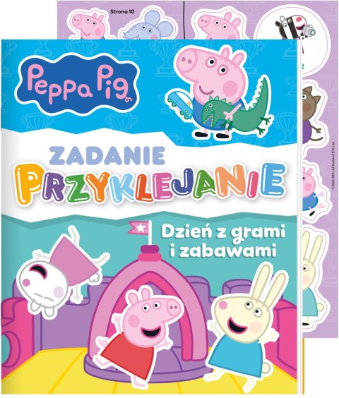Dzień z grami i zabawami. Świnka Peppa. Zadanie Przyklejanie