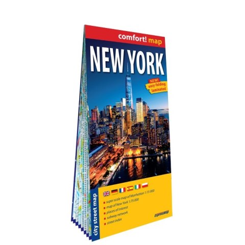 New York city street map 1:75 000 laminat 2025 New York city street map 1:75 000 laminat 2025