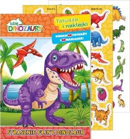 Strasznie fajny dinozaur. Lubię Dinozaury. Tatuaże i naklejki