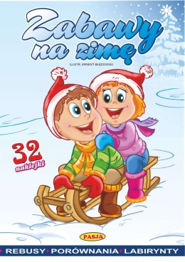 Zabawy na zimę. Kolorowanka