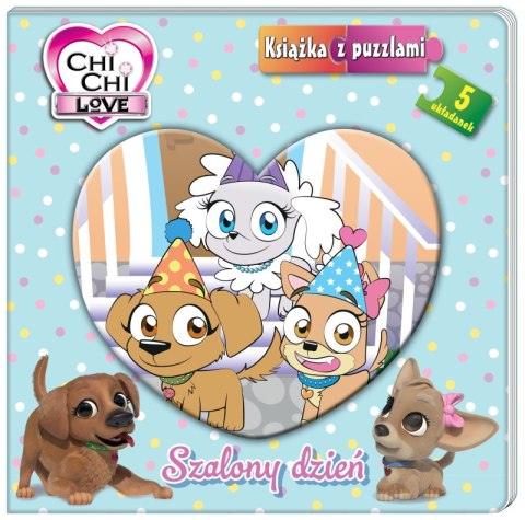 Szalony dzień. Chi chi love. Książka z puzzlami