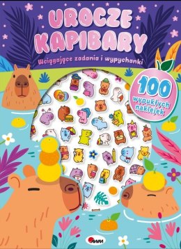 Urocze kapibary. 100 wypukłych naklejek