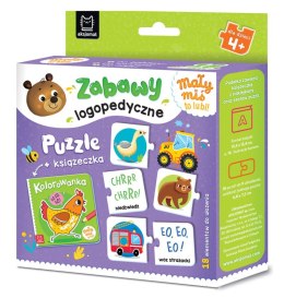 Mały miś to lubi! Zabawy logopedyczne. Puzzle + książeczka. Mały miś to lubi!