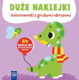Duże naklejki i kolorowanki z grubymi obrysami. Żółw