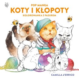 Pop manga. Koty i kłopoty. Kolorowanka z pazurem