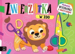 Zwierzątka w zoo. Wycinanki z nożyczkami