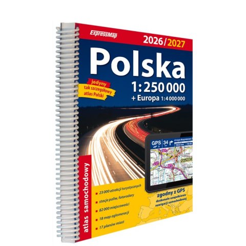 Polska Atlas Samochodowy 1:250 000 2026/2027