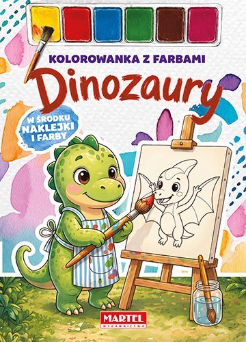 Dinozaury. Kolorowanka z farbami